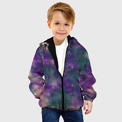 Куртка с капюшоном детская Космос День и ночь, цвет: 3D-черный — фото 2
