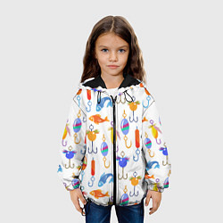 Куртка с капюшоном детская Рыбалочка, цвет: 3D-черный — фото 2