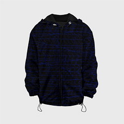 Куртка с капюшоном детская Текстура черно-синий, цвет: 3D-черный