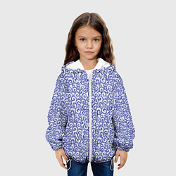 Куртка с капюшоном детская Завитушки, цвет: 3D-белый — фото 2