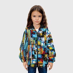 Куртка с капюшоном детская Современная живопись, цвет: 3D-черный — фото 2
