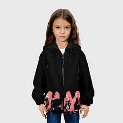 Куртка с капюшоном детская Black pink на черном, цвет: 3D-черный — фото 2