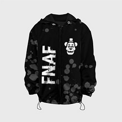 Куртка с капюшоном детская FNAF glitch на темном фоне: надпись, символ, цвет: 3D-черный