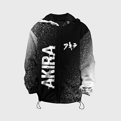 Детская куртка Akira glitch на темном фоне: надпись, символ