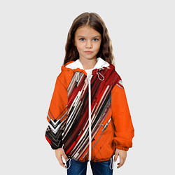 Куртка с капюшоном детская Киберпанк модерн линии, цвет: 3D-белый — фото 2