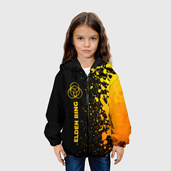 Куртка с капюшоном детская Elden Ring - gold gradient: по-вертикали, цвет: 3D-черный — фото 2