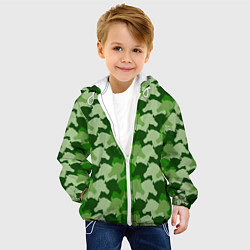 Куртка с капюшоном детская Лошади, Единороги - камуфляж, цвет: 3D-белый — фото 2