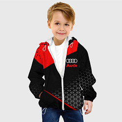 Куртка с капюшоном детская Ауди - sportwear, цвет: 3D-белый — фото 2