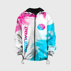 Детская куртка Daewoo neon gradient style: надпись, символ