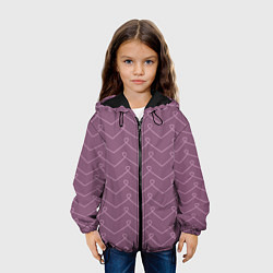 Куртка с капюшоном детская Вензель на лавандовом, цвет: 3D-черный — фото 2