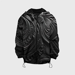Куртка с капюшоном детская Черная объемная текстура, цвет: 3D-черный