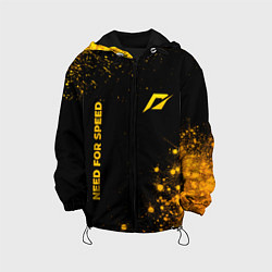 Детская куртка Need for Speed - gold gradient: надпись, символ