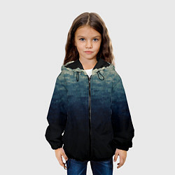 Куртка с капюшоном детская Мозаика водная гладь, цвет: 3D-черный — фото 2