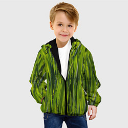 Куртка с капюшоном детская Ландшафт зелень, цвет: 3D-черный — фото 2