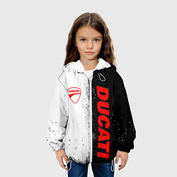 Куртка с капюшоном детская Ducati - двоичный, цвет: 3D-белый — фото 2