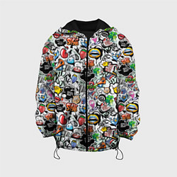 Куртка с капюшоном детская PopArt, цвет: 3D-черный