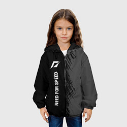 Куртка с капюшоном детская Need for Speed glitch на темном фоне: по-вертикали, цвет: 3D-черный — фото 2