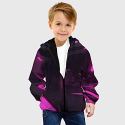 Куртка с капюшоном детская Киберпространство, цвет: 3D-черный — фото 2