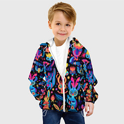 Куртка с капюшоном детская Космические монстрики, цвет: 3D-белый — фото 2