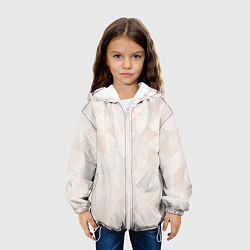Куртка с капюшоном детская Бежевый треугольный, цвет: 3D-белый — фото 2