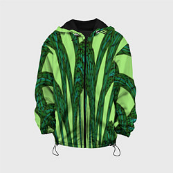 Детская куртка Зеленый растительный мотив