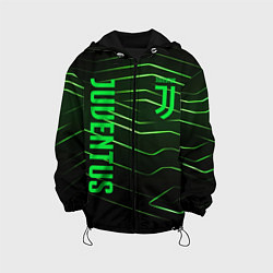 Куртка с капюшоном детская Juventus 2 green logo, цвет: 3D-черный
