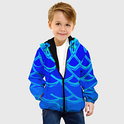 Куртка с капюшоном детская В холодных тонах, цвет: 3D-черный — фото 2