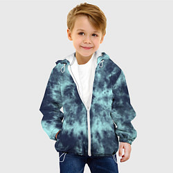 Куртка с капюшоном детская Tie-Dye дизайн, цвет: 3D-белый — фото 2