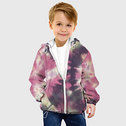 Куртка с капюшоном детская Tie-Dye дизайн, цвет: 3D-белый — фото 2
