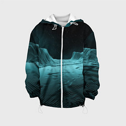 Куртка с капюшоном детская Space landscape - vaporwave, цвет: 3D-белый