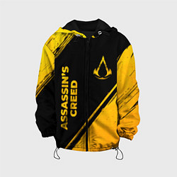 Детская куртка Assassins Creed - gold gradient: надпись, символ