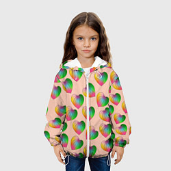 Куртка с капюшоном детская Цветной листик, цвет: 3D-белый — фото 2