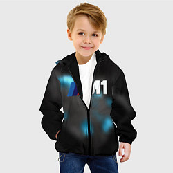 Куртка с капюшоном детская Bmw night city, цвет: 3D-черный — фото 2