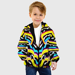 Куртка с капюшоном детская Abstract mirrow pattern - neural network, цвет: 3D-черный — фото 2
