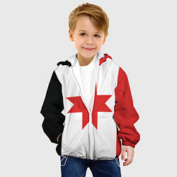 Куртка с капюшоном детская Флаг Удмуртии, цвет: 3D-белый — фото 2