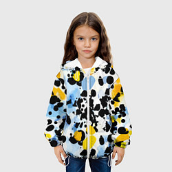 Куртка с капюшоном детская Красочный абстрактный паттерн - поп-арт, цвет: 3D-белый — фото 2