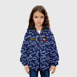 Куртка с капюшоном детская Камуфляж синий - Виктор, цвет: 3D-черный — фото 2