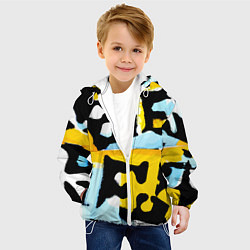 Куртка с капюшоном детская Абстрактная композиция, цвет: 3D-белый — фото 2