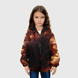 Куртка с капюшоном детская Взрыв нейронной звезды в космосе, цвет: 3D-черный — фото 2