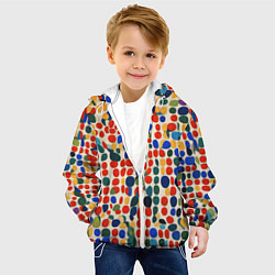 Куртка с капюшоном детская Цветные зёрна, цвет: 3D-белый — фото 2
