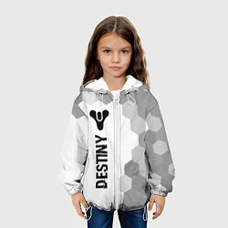 Куртка с капюшоном детская Destiny glitch на светлом фоне по-вертикали, цвет: 3D-белый — фото 2