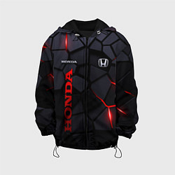 Куртка с капюшоном детская Honda - плиты с эффектом свечения, цвет: 3D-черный