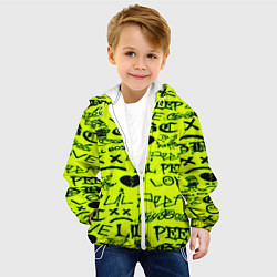 Куртка с капюшоном детская Lil peep кислотный стиль, цвет: 3D-белый — фото 2