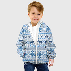 Куртка с капюшоном детская Blue sweater with reindeer, цвет: 3D-белый — фото 2