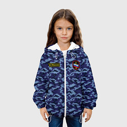 Куртка с капюшоном детская Камуфляж синий - Максим, цвет: 3D-белый — фото 2