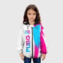 Куртка с капюшоном детская PUBG neon gradient style по-вертикали, цвет: 3D-черный — фото 2