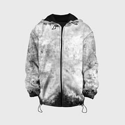 Куртка с капюшоном детская Абстракция - black and white spot, цвет: 3D-черный