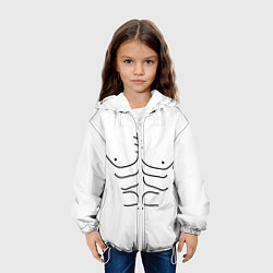 Куртка с капюшоном детская Качок, цвет: 3D-белый — фото 2