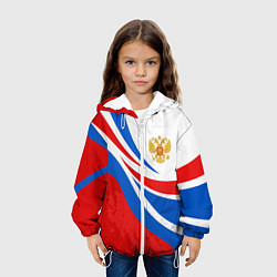 Куртка с капюшоном детская Россия - спортивная униформа, цвет: 3D-белый — фото 2