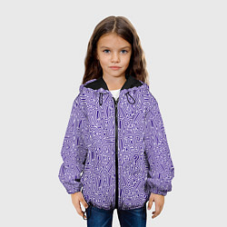 Куртка с капюшоном детская Лабиринт из знаков препинания, цвет: 3D-черный — фото 2